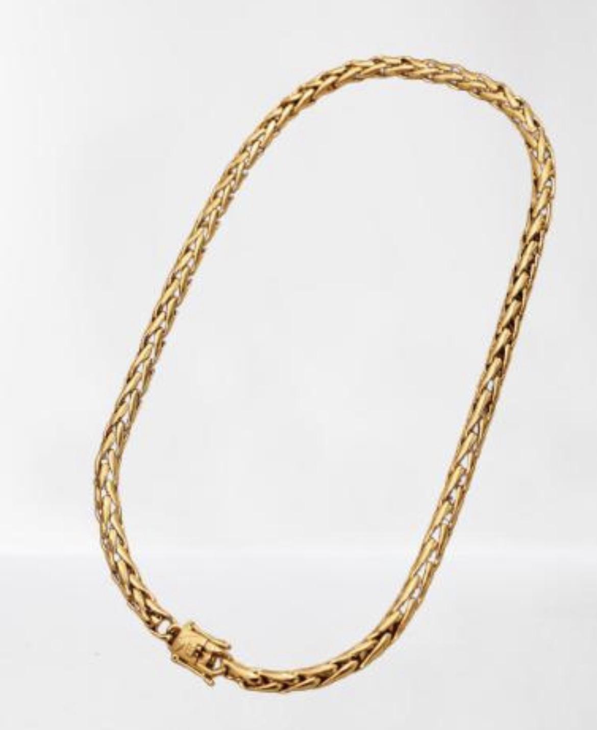Collier palmier tressé en acier inoxydable
