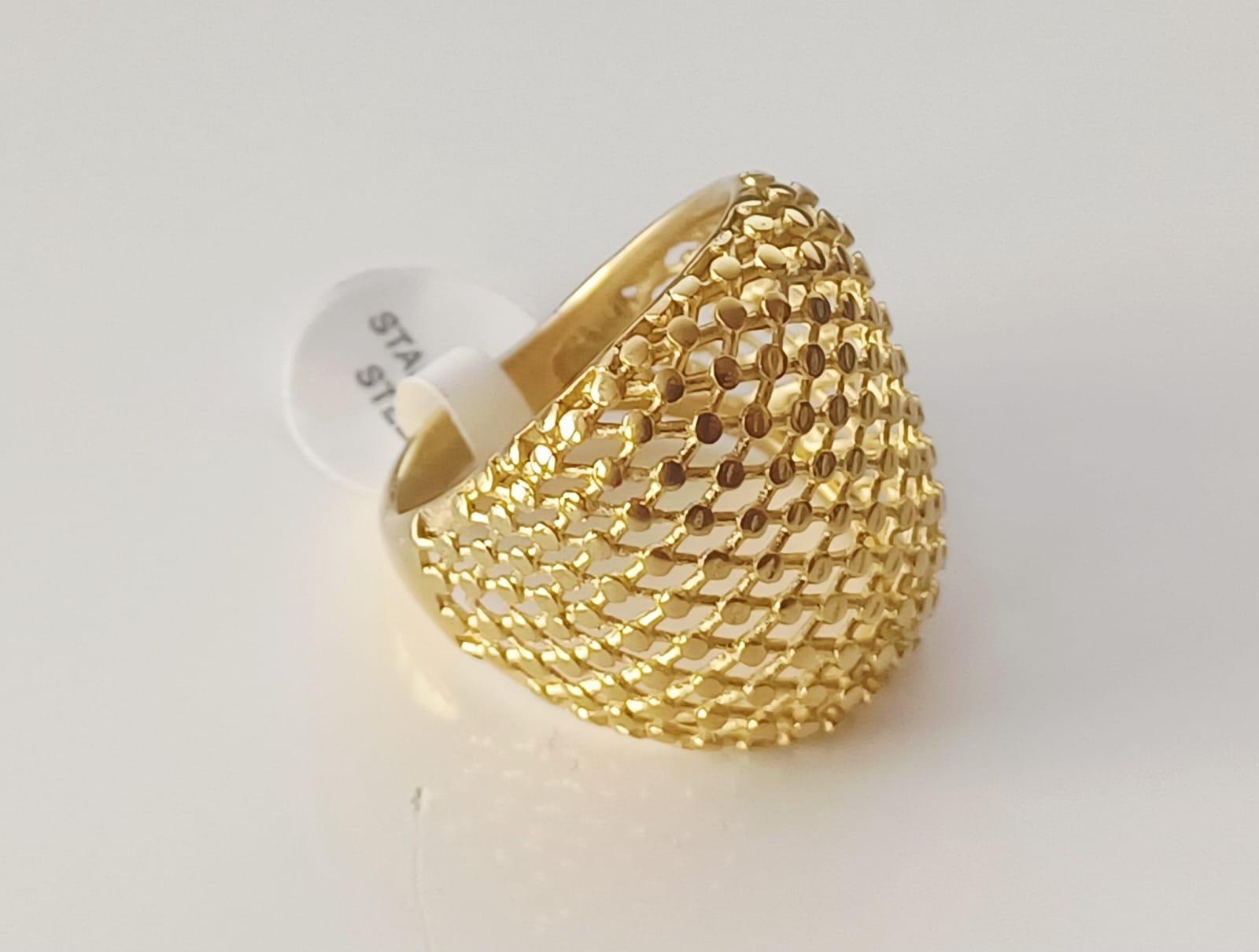 Bague cocktail en acier inoxydable