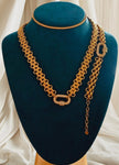 Parure collier large en acier inoxydable