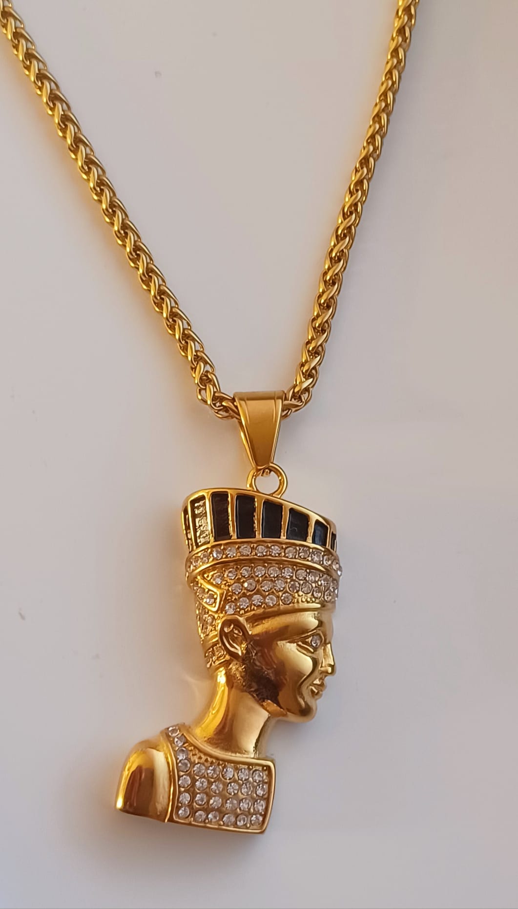 Collier Néfertiti en acier inoxydable