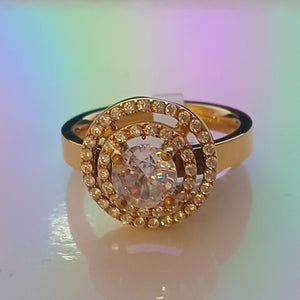 Bague avec strass nouvelle collection en acier inoxydable