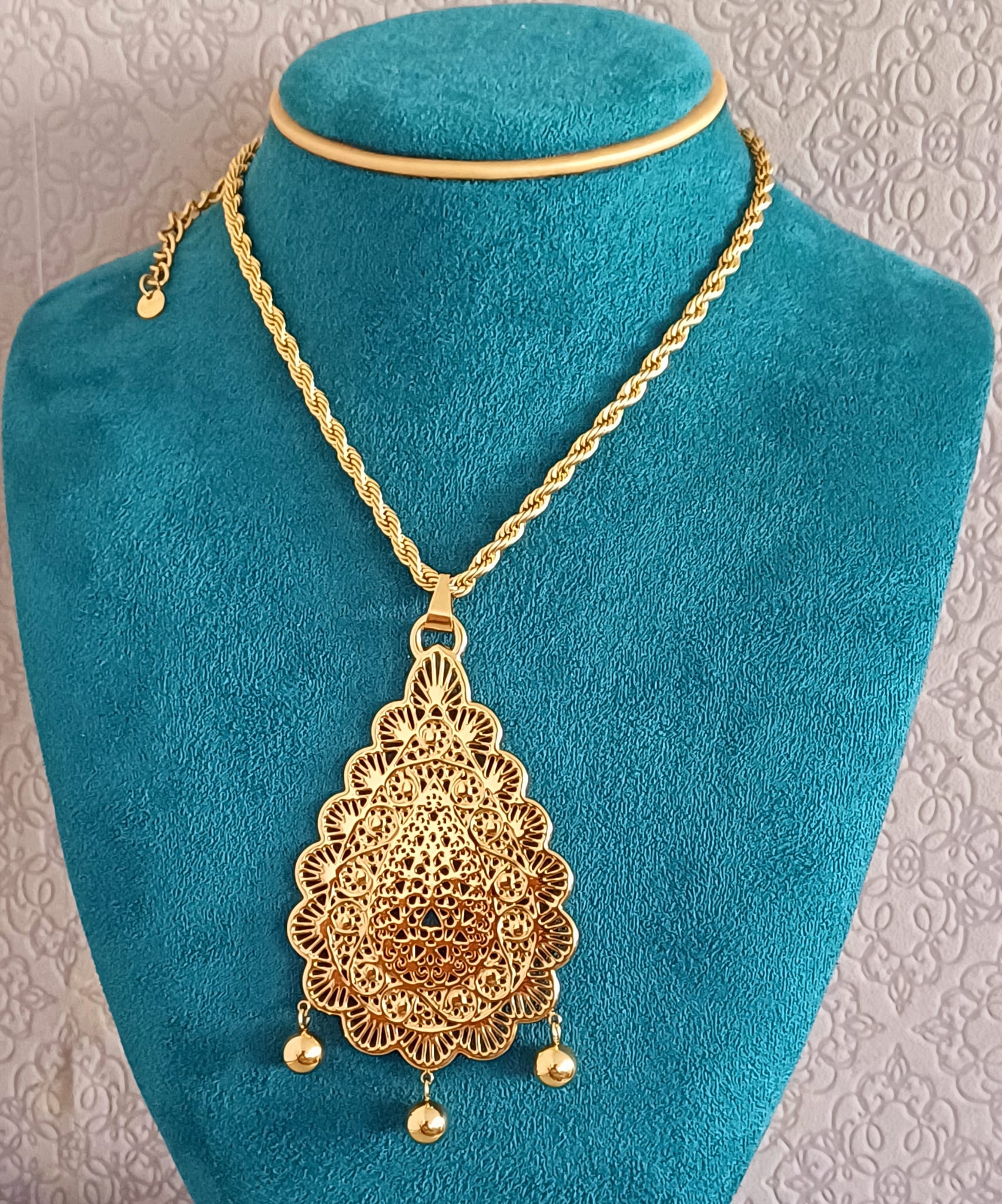 Collier beldi long nouvelle collection en acier inoxydable