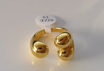 Bague trio bottega en acier inoxydable