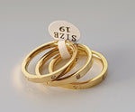 Trio bague en acier inoxydable