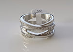 Bague argentée en acier inoxydable