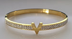 Bracelet V nouvelle collection en acier inoxydable