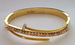 Bracelet clos strass 3 couleur en acier inoxydable