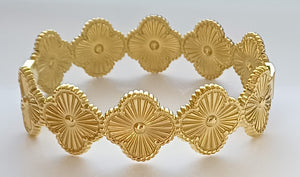 Bracelet trèfle en acier inoxydable