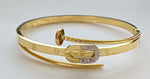Bracelet luxueux triple motif en acier inoxydable