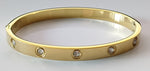Bracelet avec strass en acier inoxydable