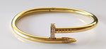 Bracelet clos avec strass en acier inoxydable