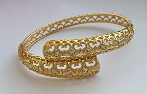 bracelet beldi avec strass en acier inoxydable