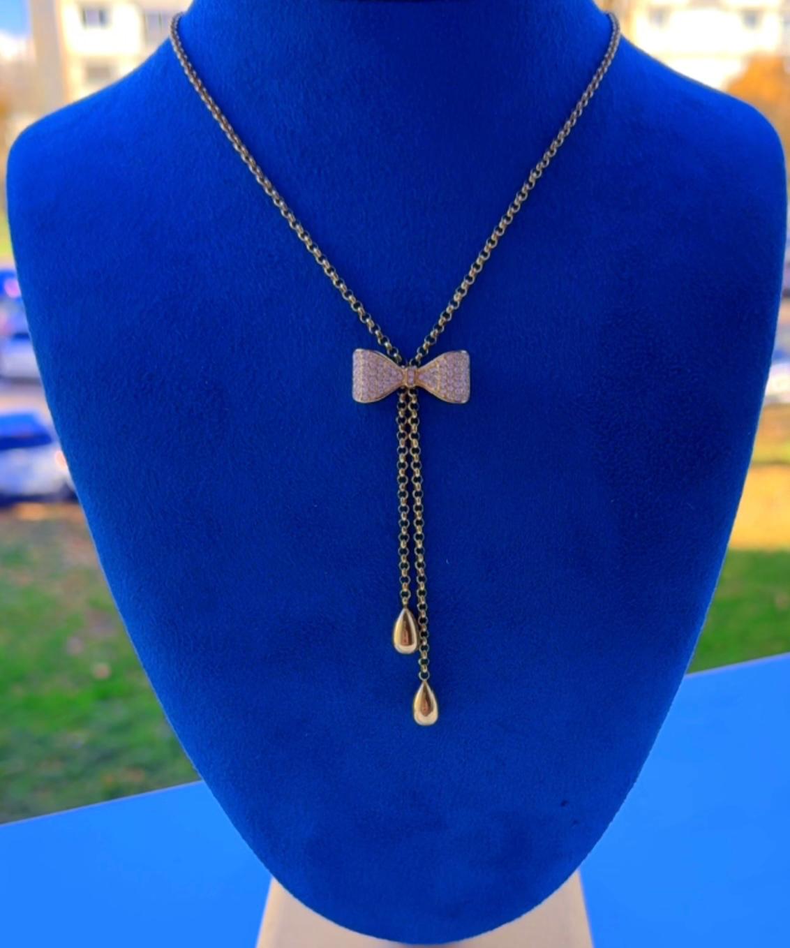 Collier papillon en acier inoxydable