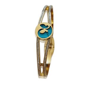 Bracelet luxueux, papillon en acier inoxydable